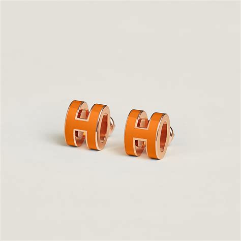 hermes mini h pop earrings